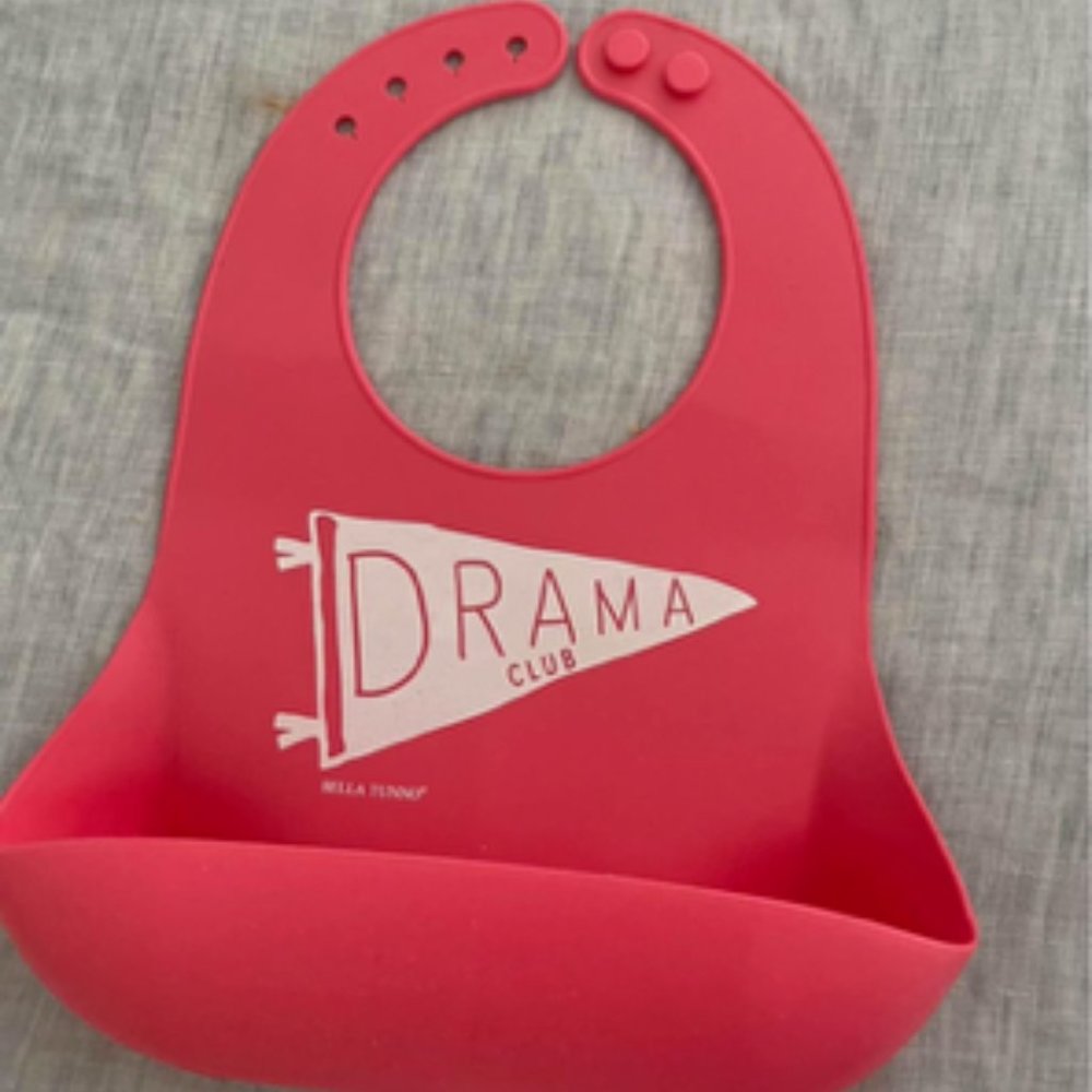 Pink Silicone Baby Bibb